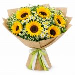 Букеты с подсолнухами