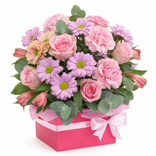Цветы в коробке «Весенний вальс»
