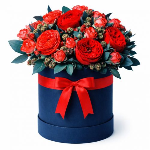 Цветы в шляпной коробке «Энигма»