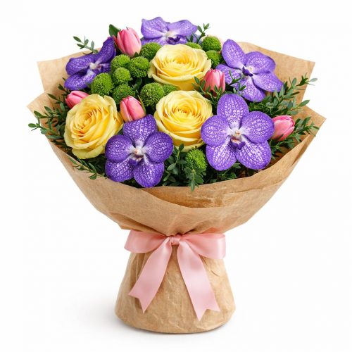 Букет цветов «Фиолетовая симфония»