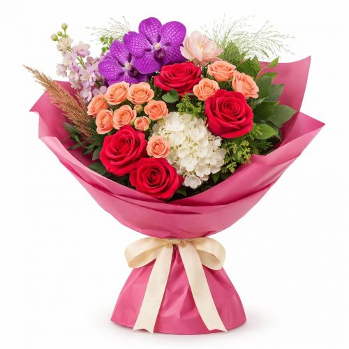 Букет цветов «Розовый Лес»
