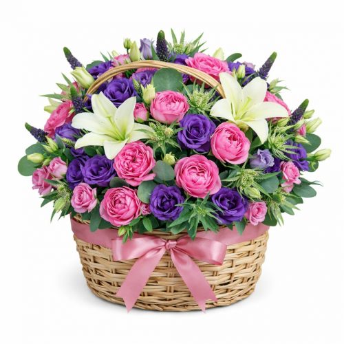 Букет цветов в корзинке «Цветочная симфония»