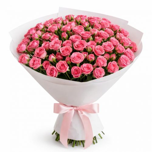 Монобукет из кустовых роз «Розовая мечта»